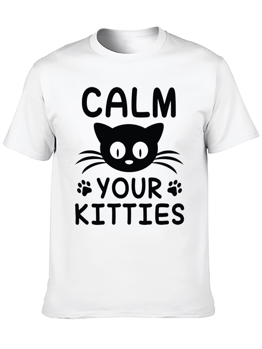 Calm Your Kitties Black Graphic Tee