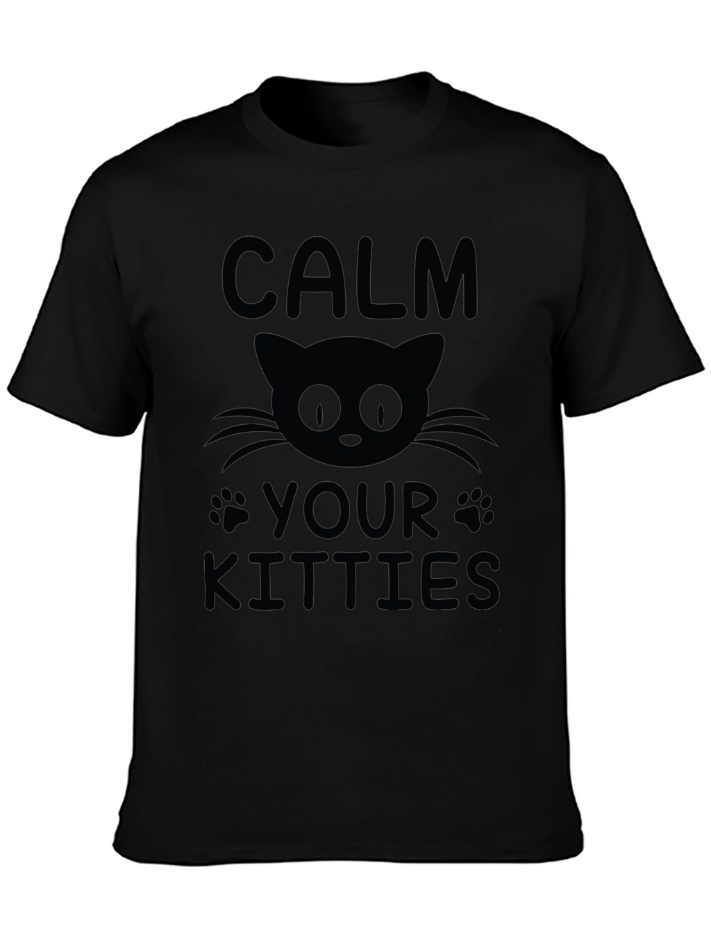 Calm Your Kitties Black Graphic Tee
