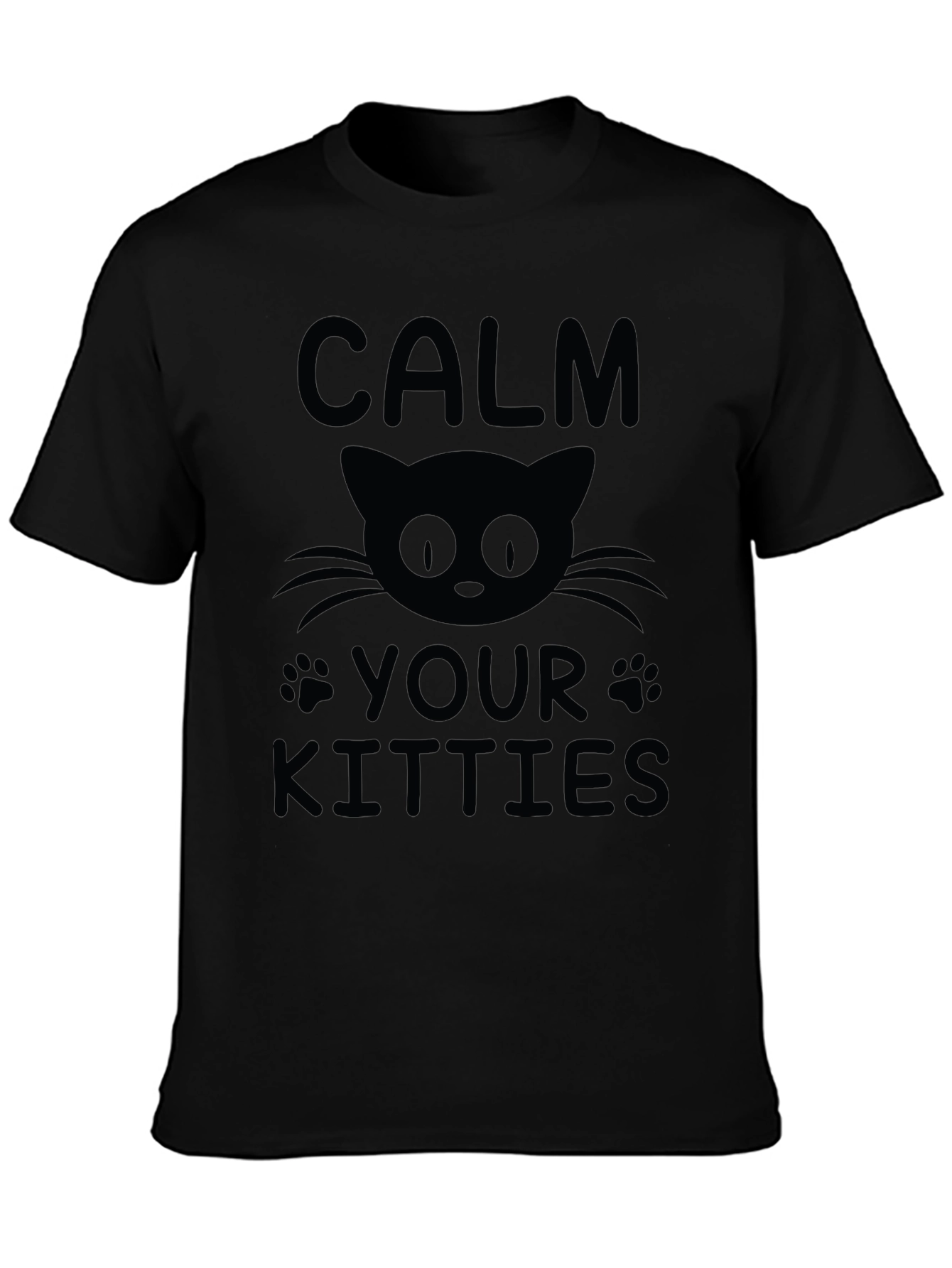 Calm Your Kitties Black Graphic Tee