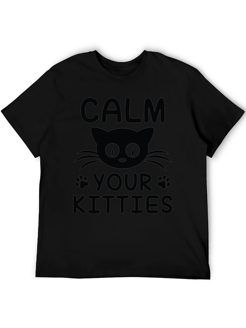 Calm Your Kitties Black Graphic Tee