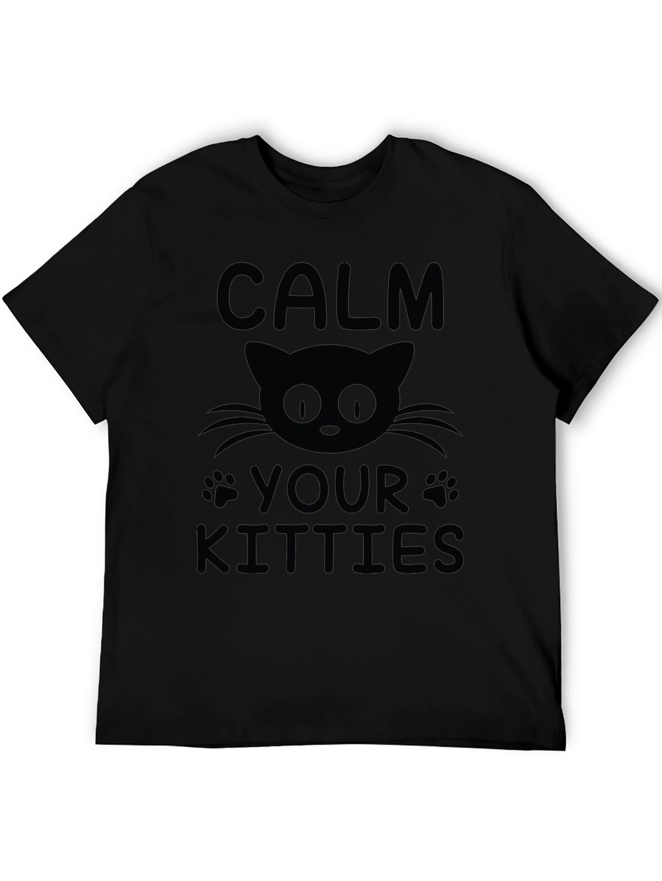 Calm Your Kitties Black Graphic Tee