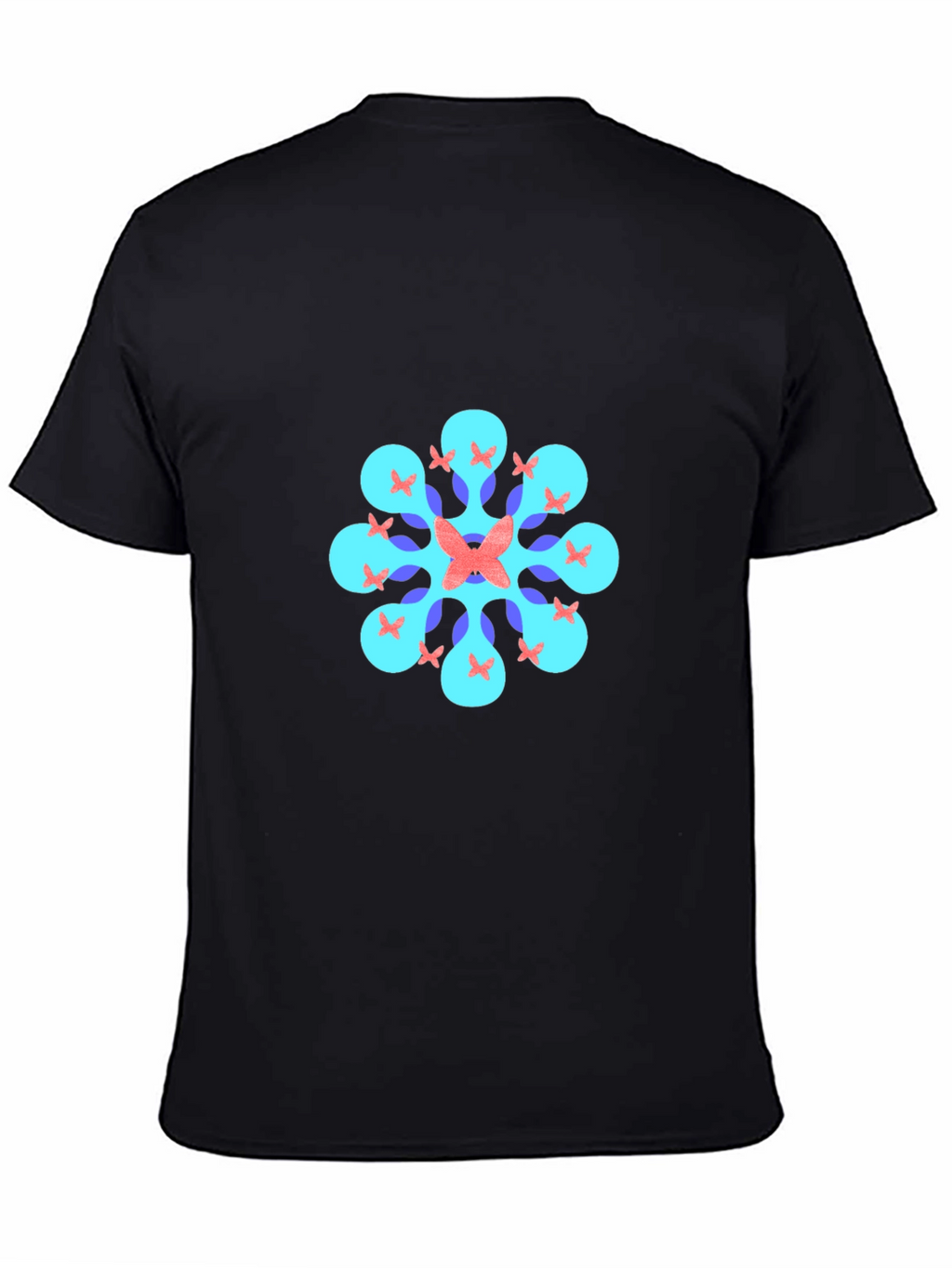 Geometric Butterfly T-Shirt - Black