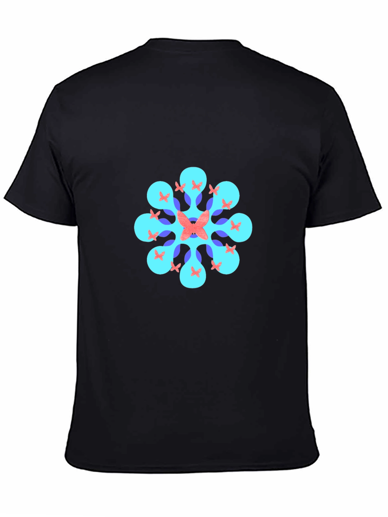 Geometric Butterfly T-Shirt - Black