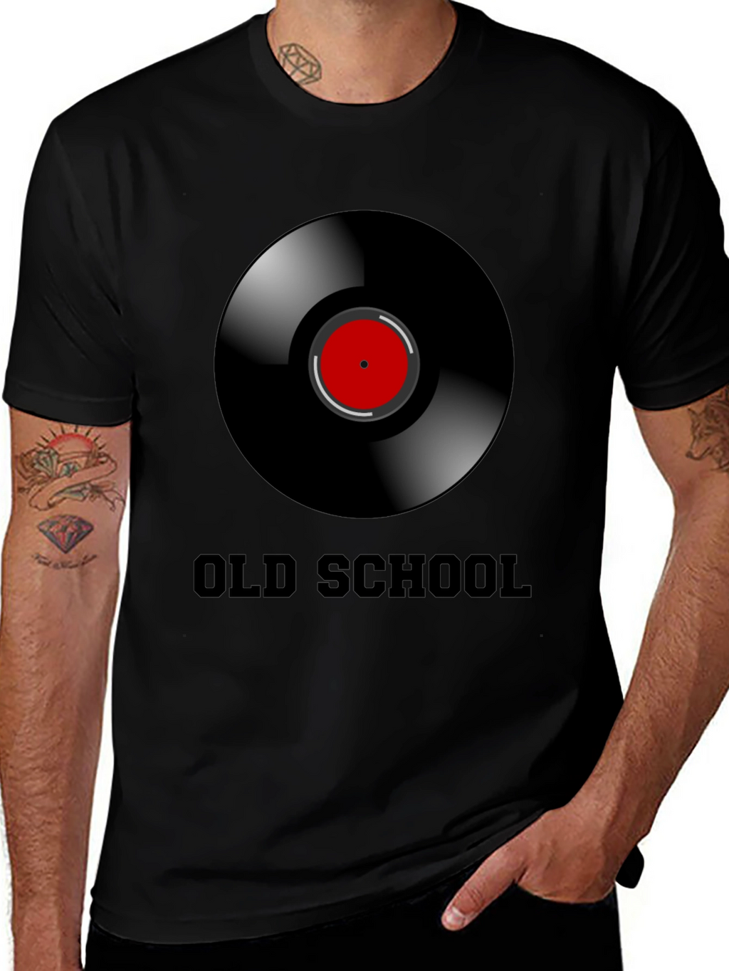 Old School Vinyl Record Graphic T-Shirt