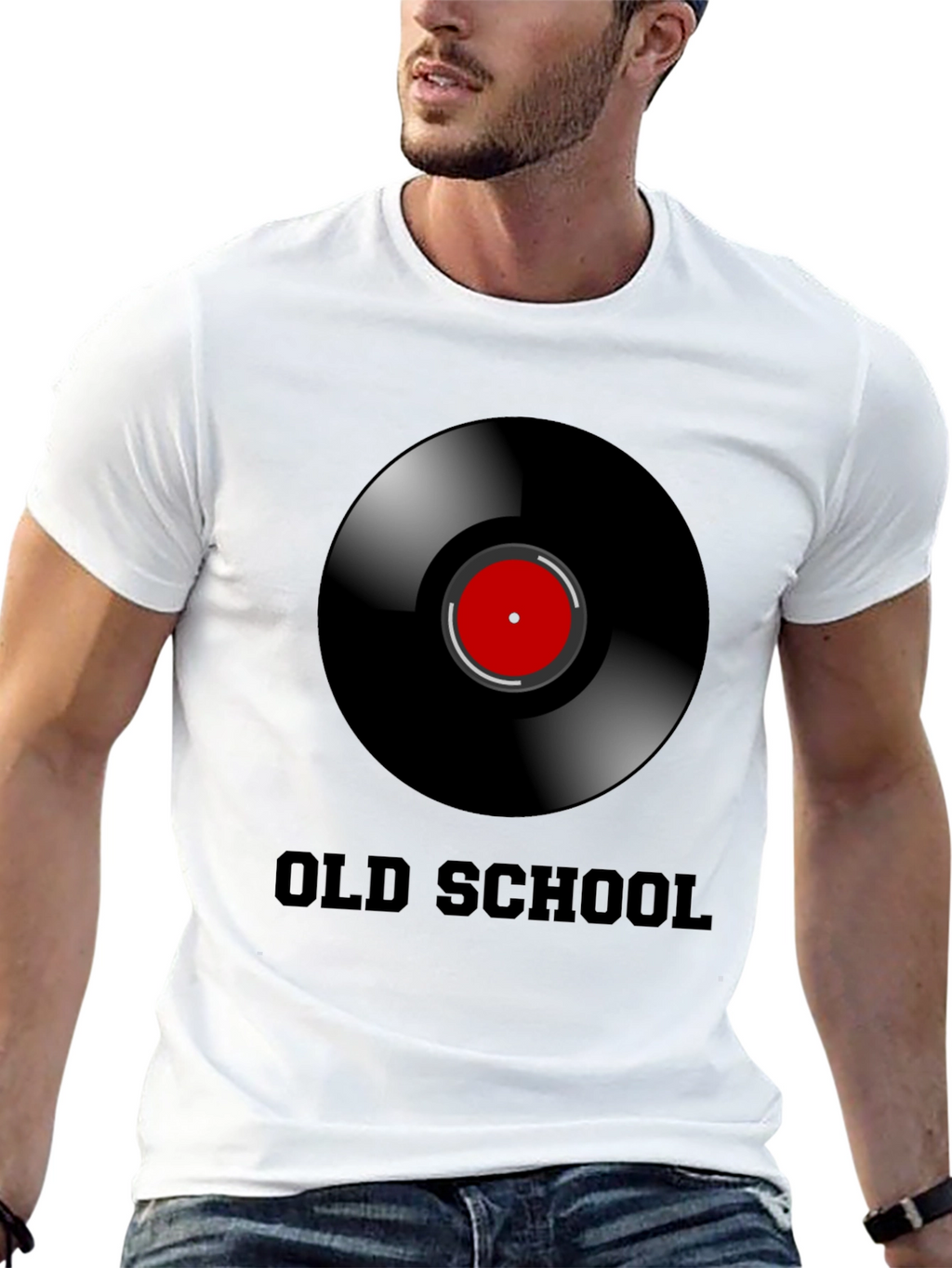 Old School Vinyl Record Graphic T-Shirt