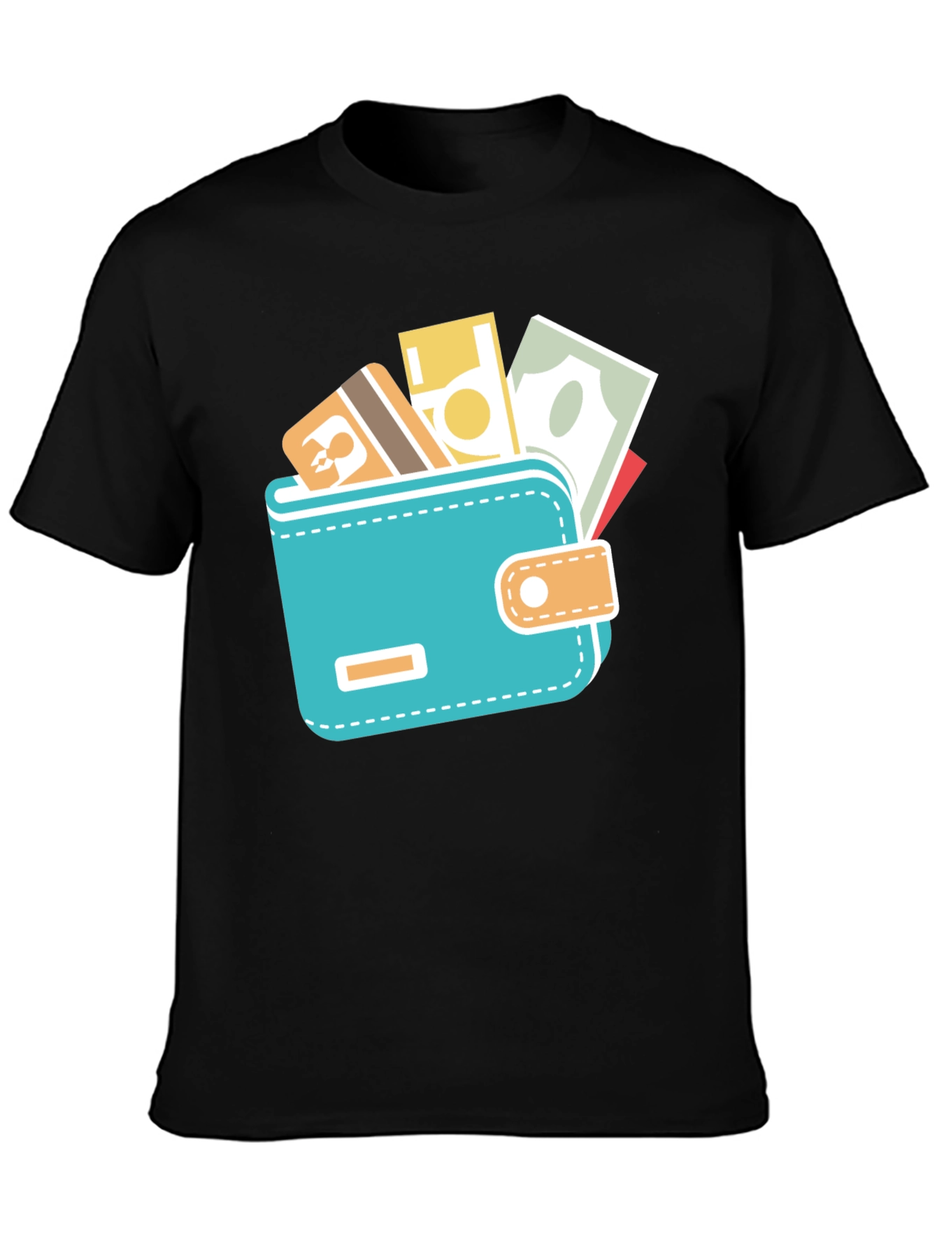 Wallet Graphic Black Tee