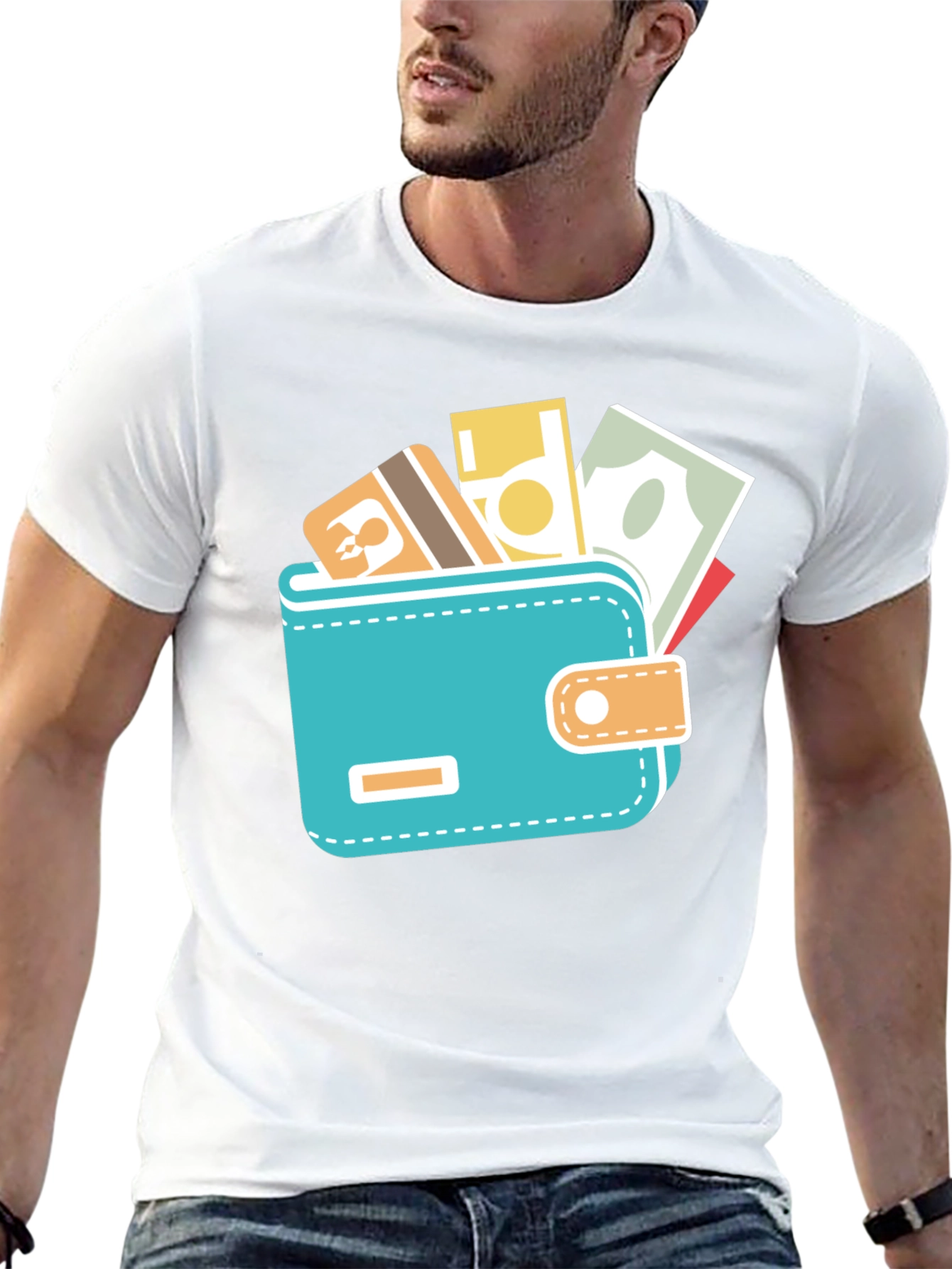 Wallet Graphic Black Tee