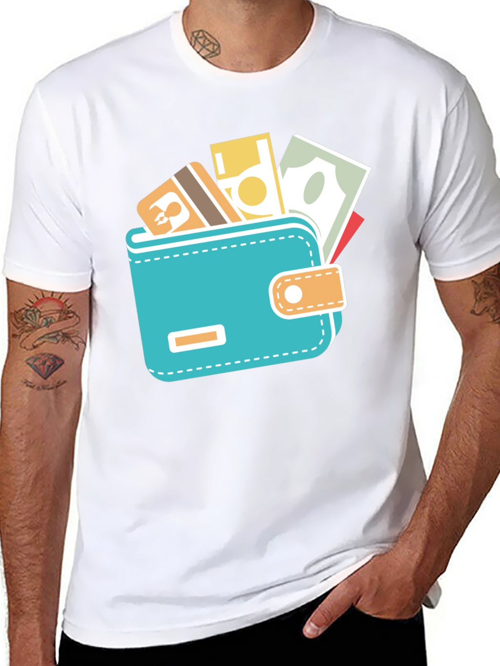 Wallet Graphic Black Tee