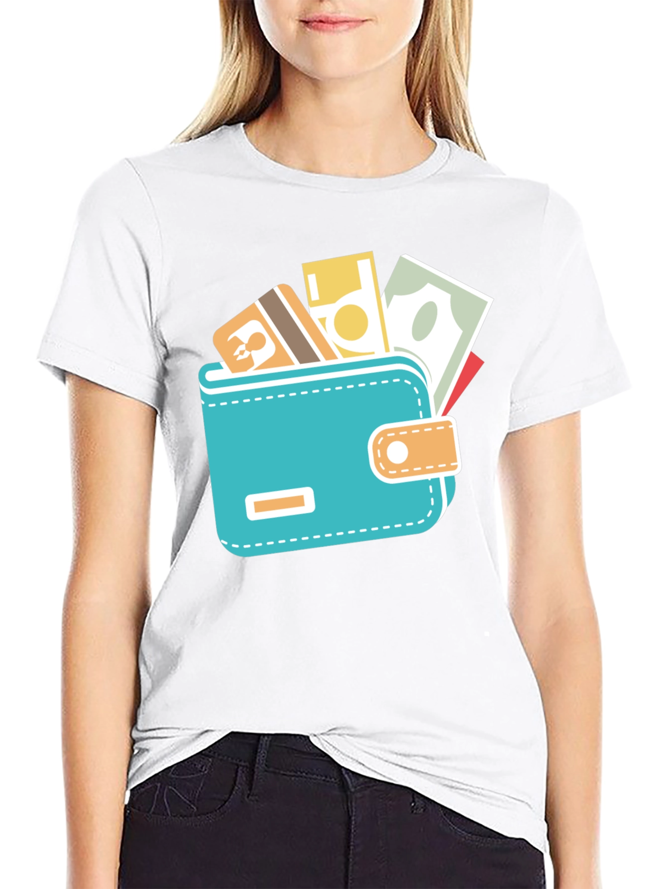 Wallet Graphic Black Tee