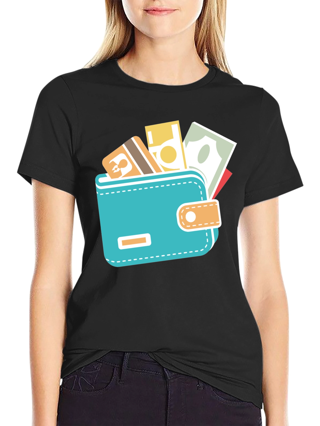 Wallet Graphic Black Tee