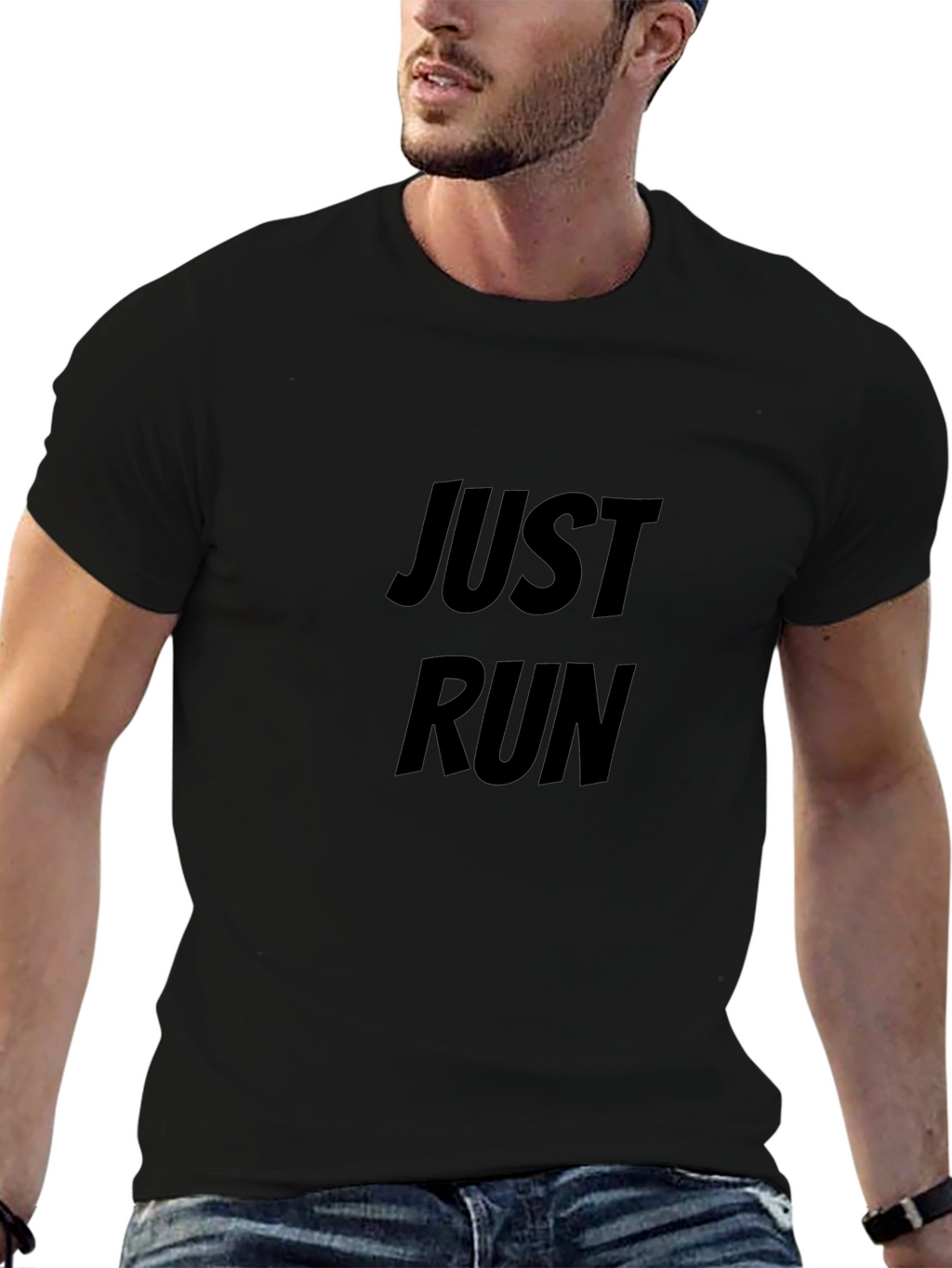 Just Run Black T-Shirt