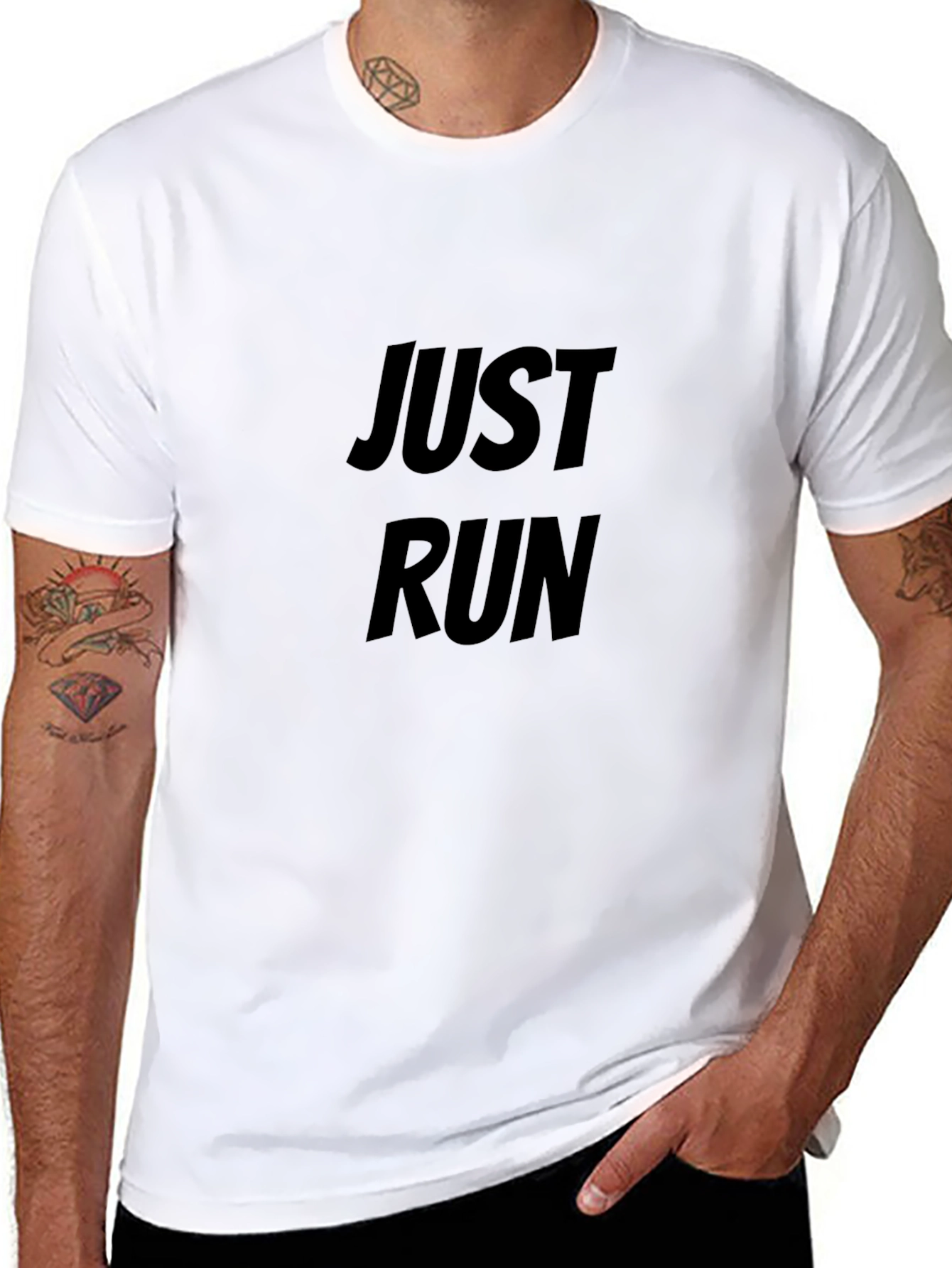 Just Run Black T-Shirt