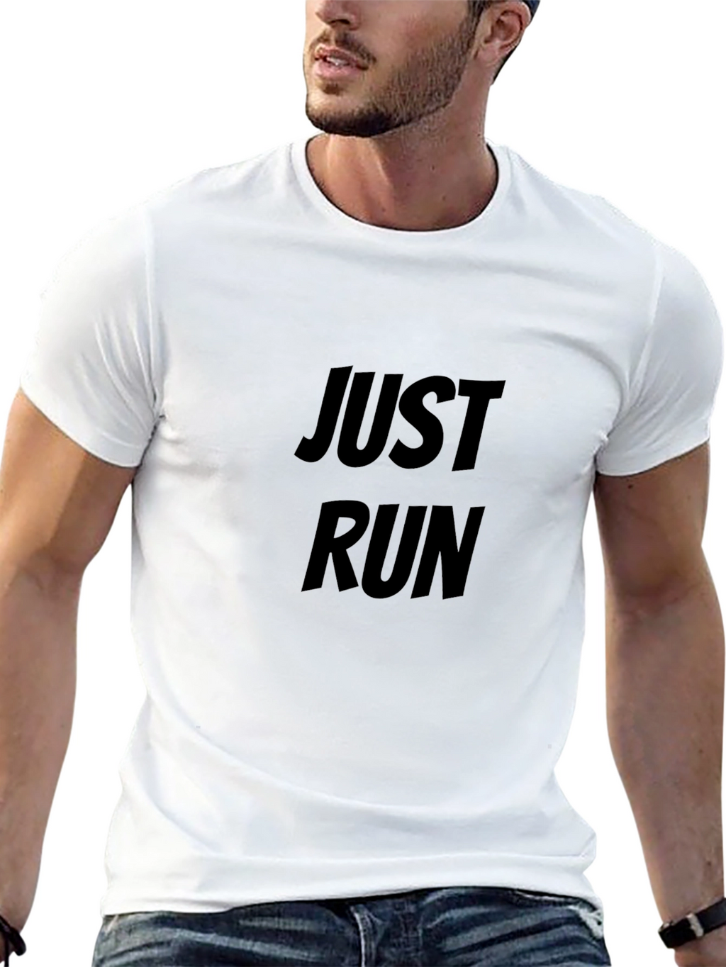Just Run Black T-Shirt