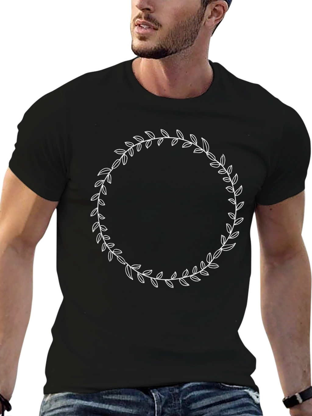 Leaf Wreath Graphic T-Shirt