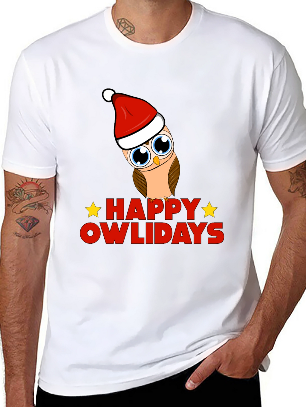 Happy Owlidays Holiday Graphic T-Shirt