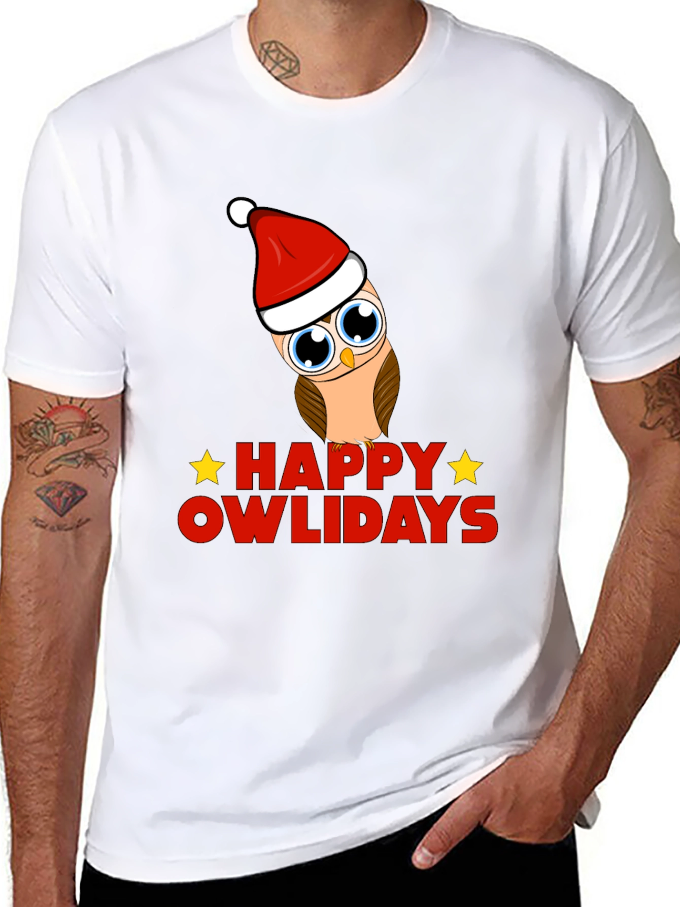 Happy Owlidays Holiday Graphic T-Shirt
