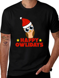 Happy Owlidays Holiday Graphic T-Shirt