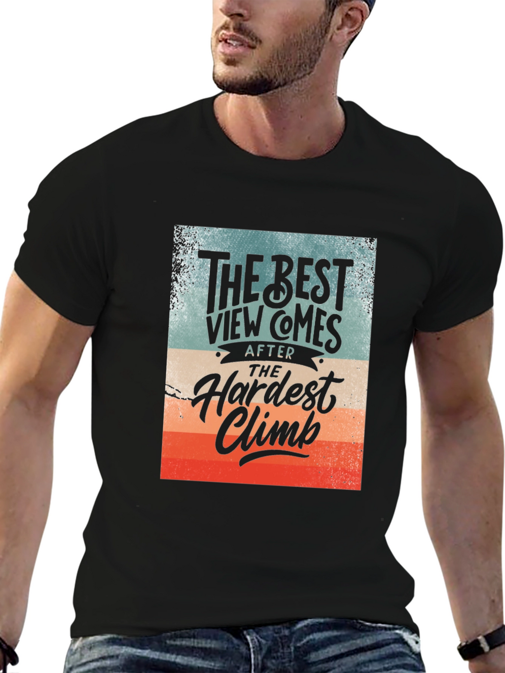 Inspirational Climbing T-Shirt - The Best View