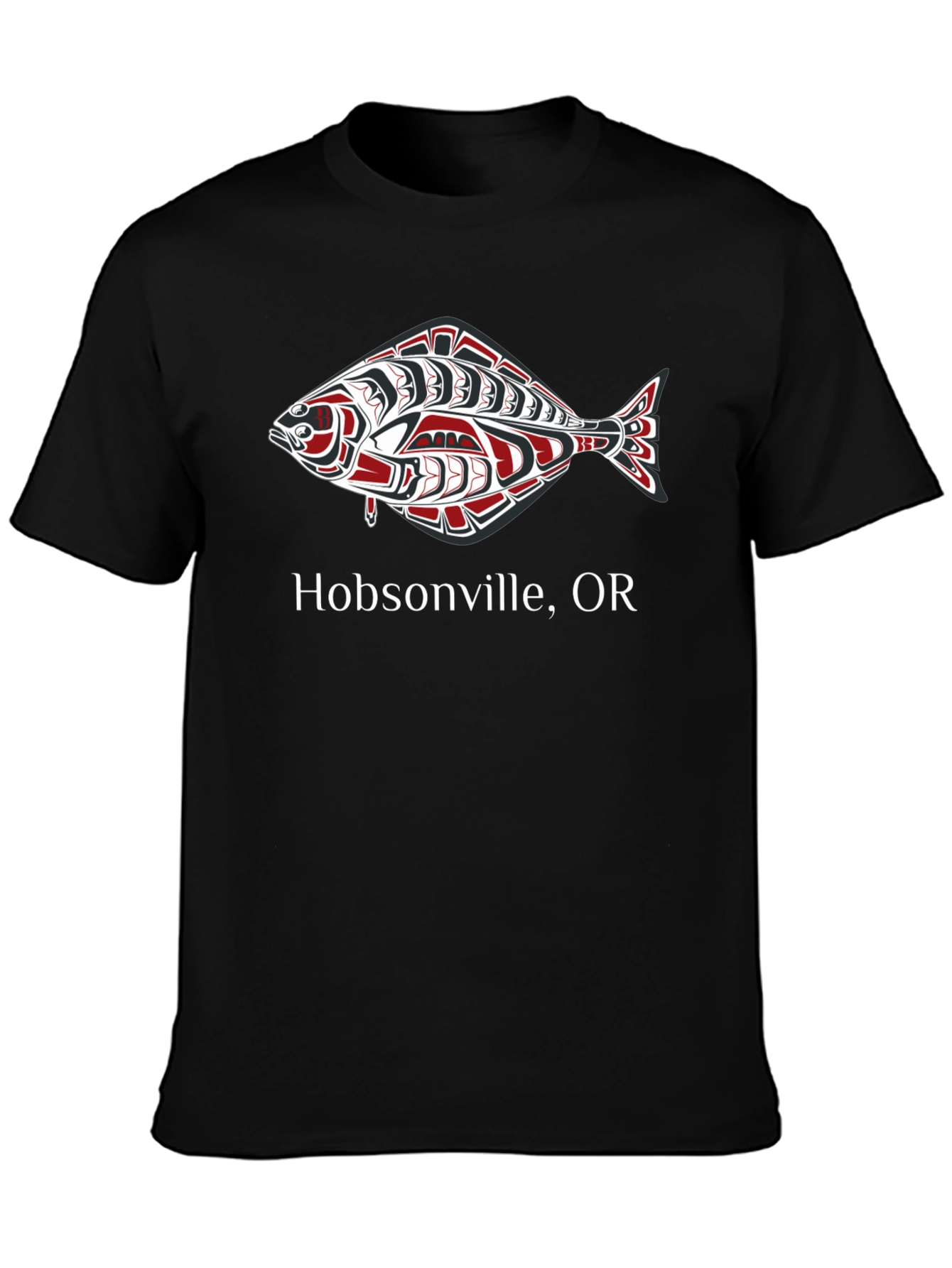 Hobsonville OR Fish Graphic Tee - Black