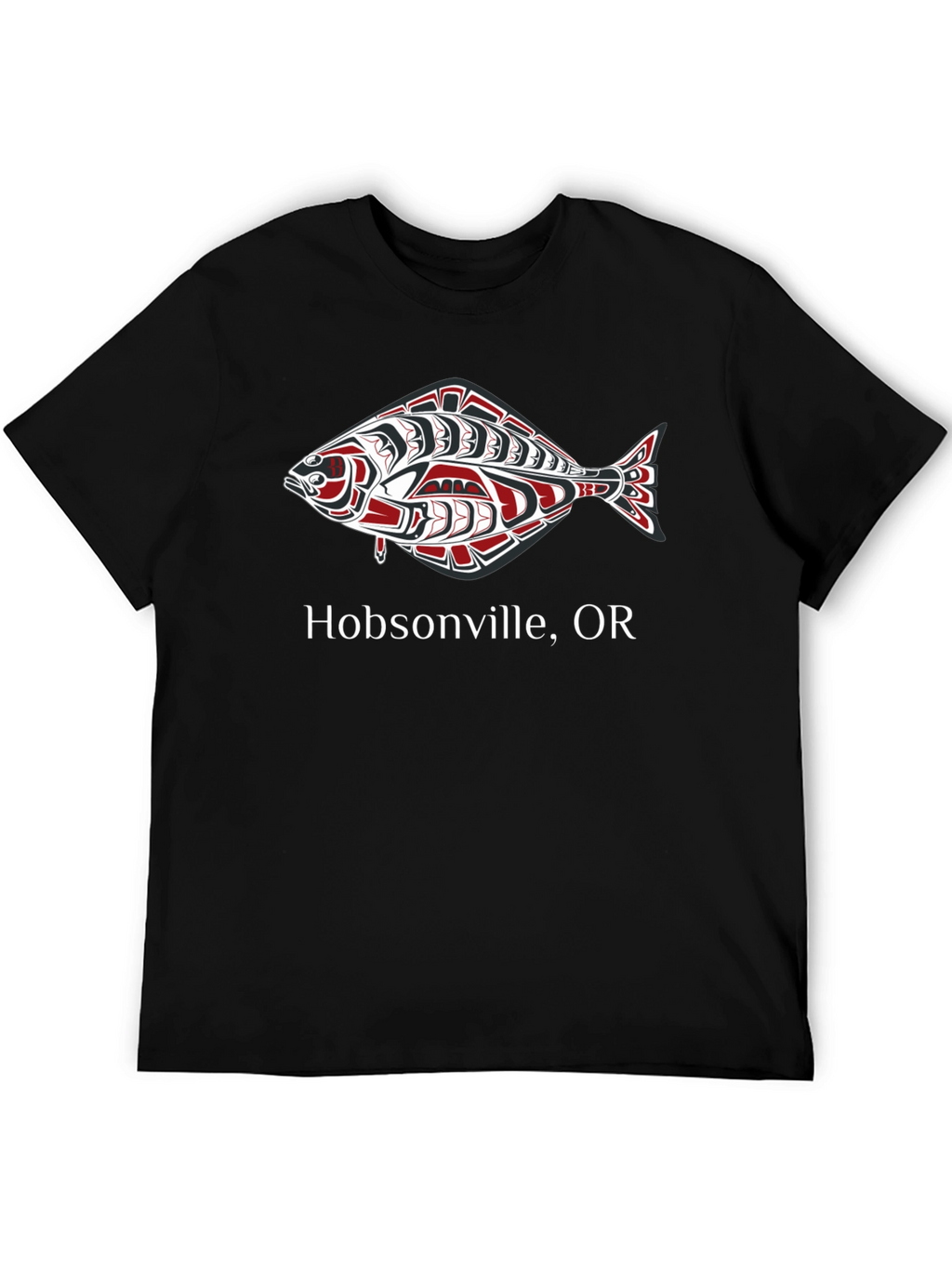 Hobsonville OR Fish Graphic Tee - Black