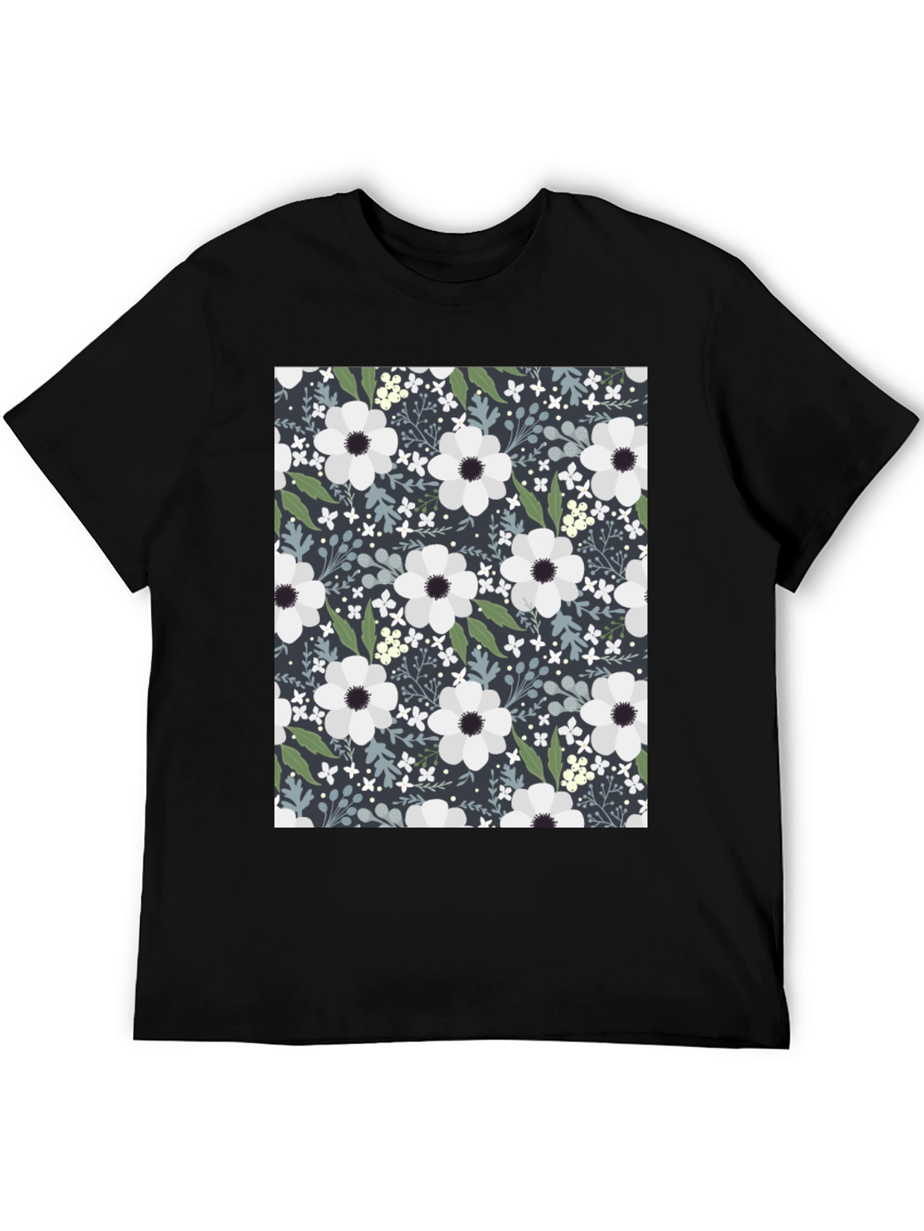 Floral Print Crew Neck T-Shirt - Casual & Stylish