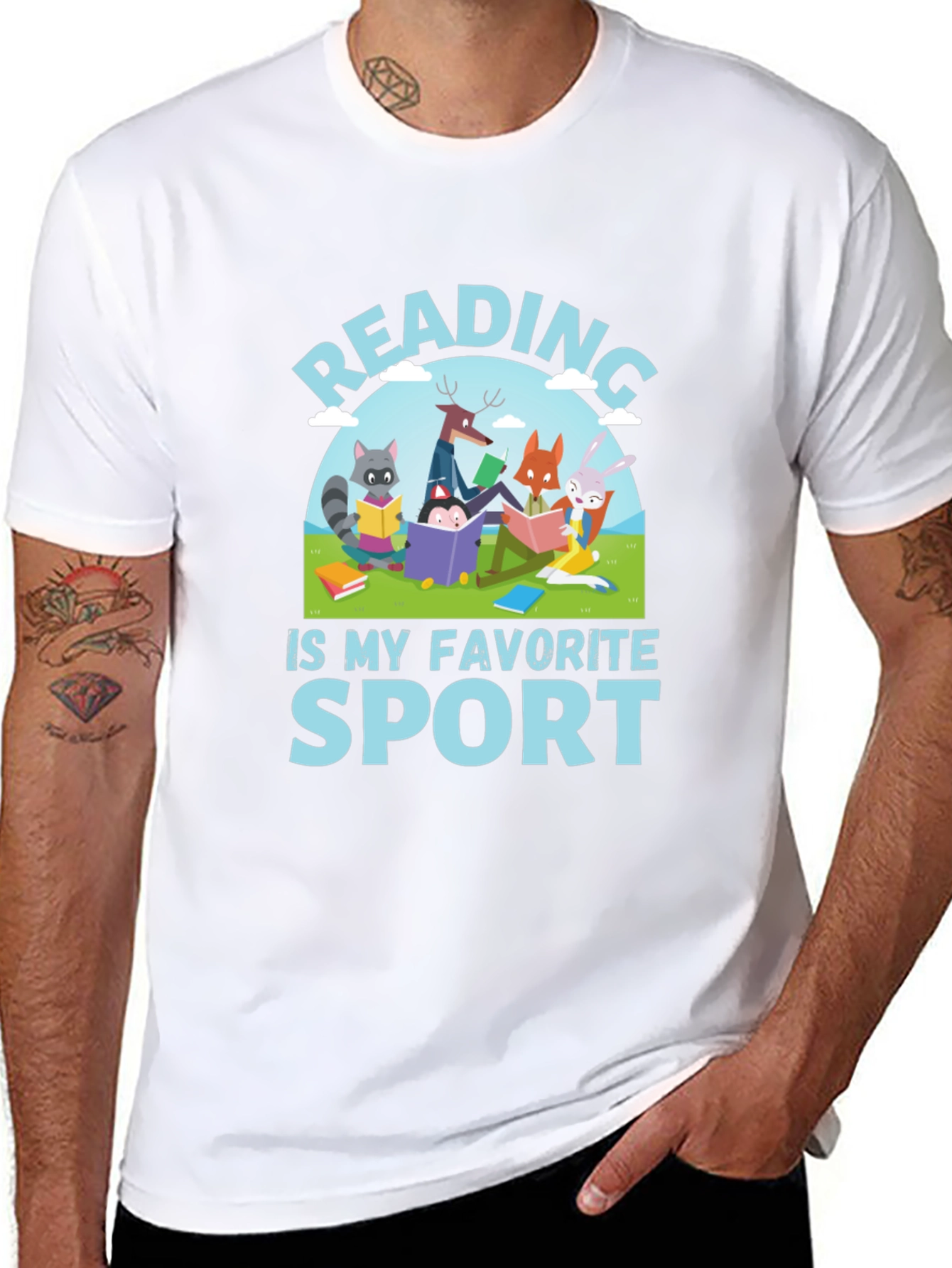 Reading is My Favorite Sport Graphic T-Shirt
