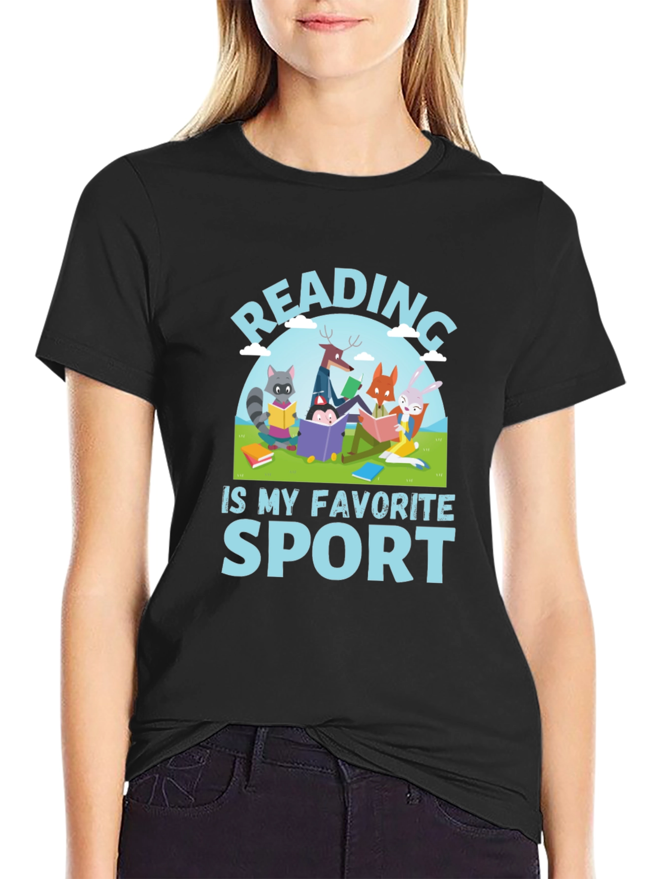 Reading is My Favorite Sport Graphic T-Shirt