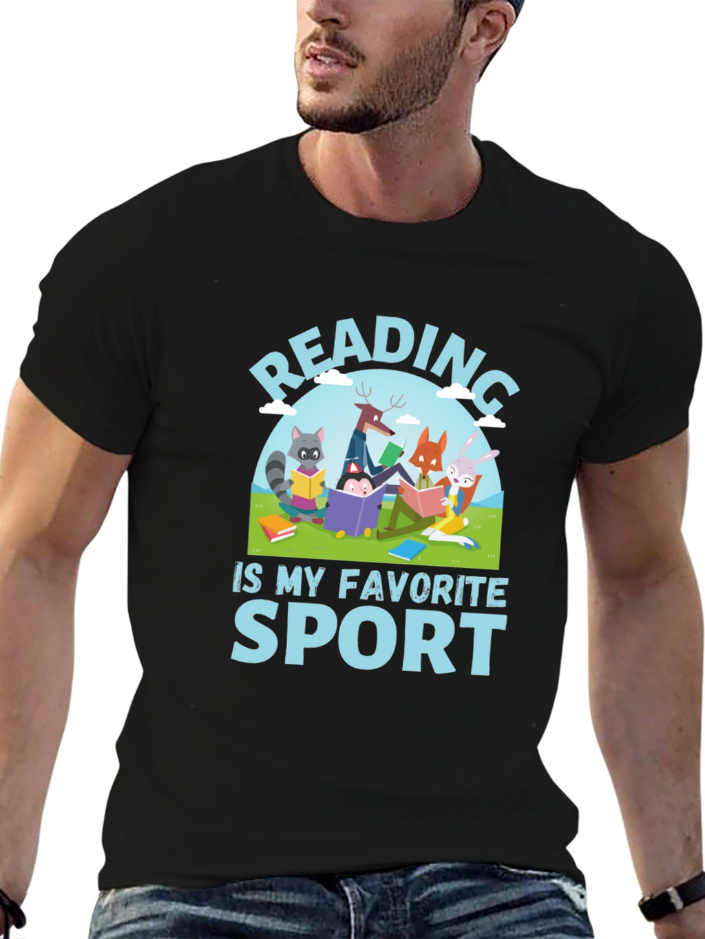 Reading is My Favorite Sport Graphic T-Shirt
