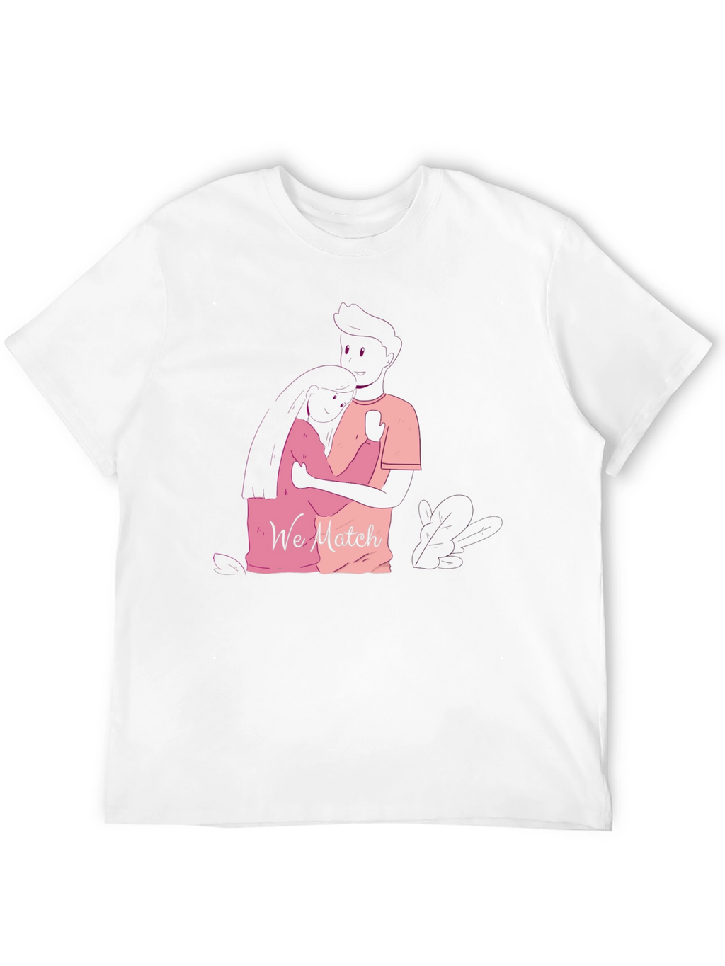 Matching Couple Graphic Tee - We Match Black T-Shirt