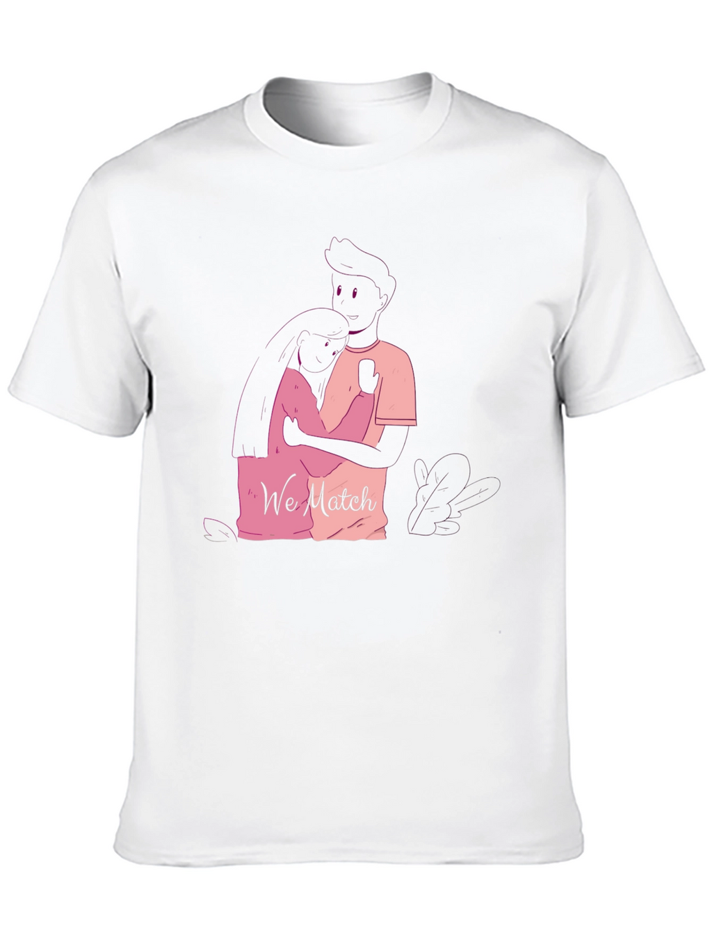 Matching Couple Graphic Tee - We Match Black T-Shirt