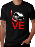 Hockey Love Graphic Tee - Black