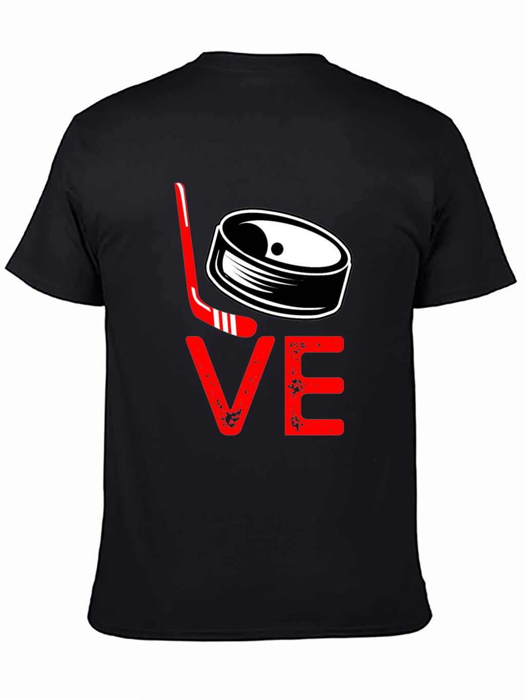Hockey Love Graphic Tee - Black