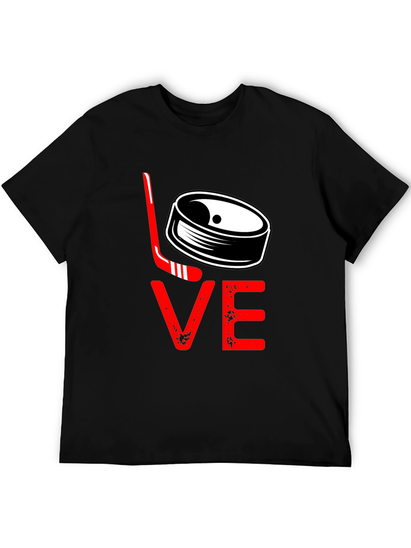 Hockey Love Graphic Tee - Black