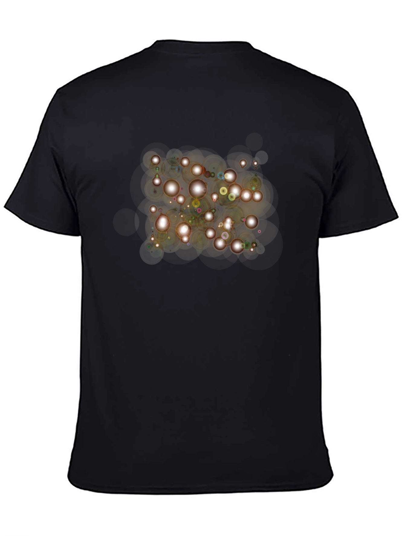 Sparkling Lights Graphic Black T-Shirt
