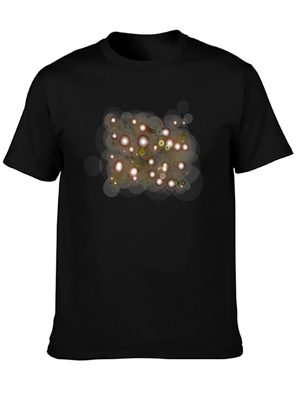 Sparkling Lights Graphic Black T-Shirt