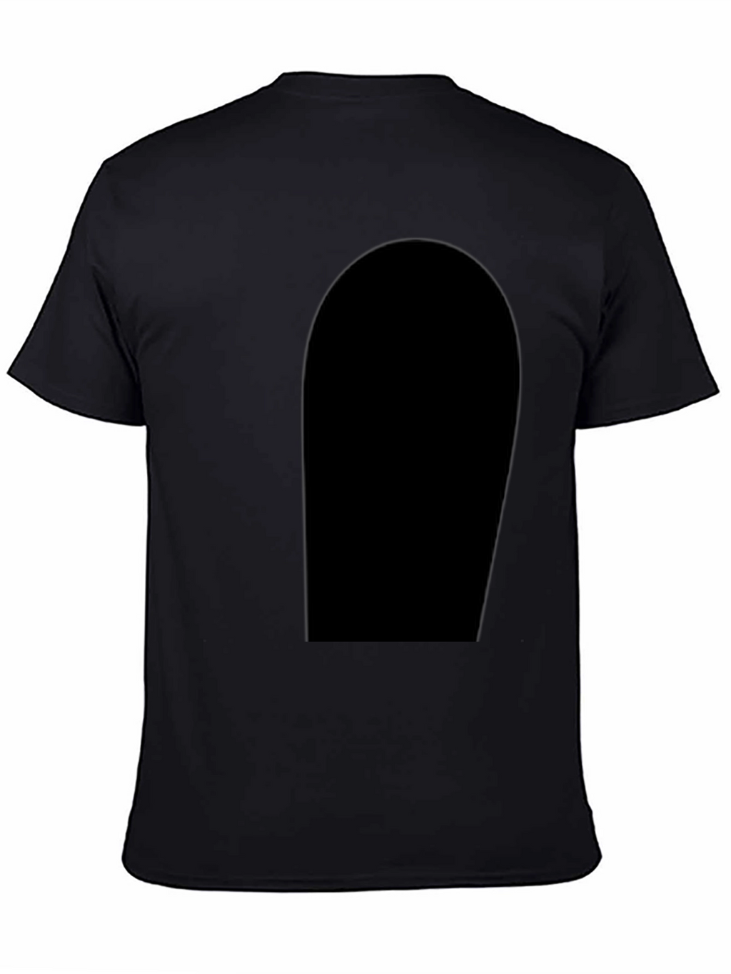 Mens Black Crew Neck T-Shirt - Casual Style
