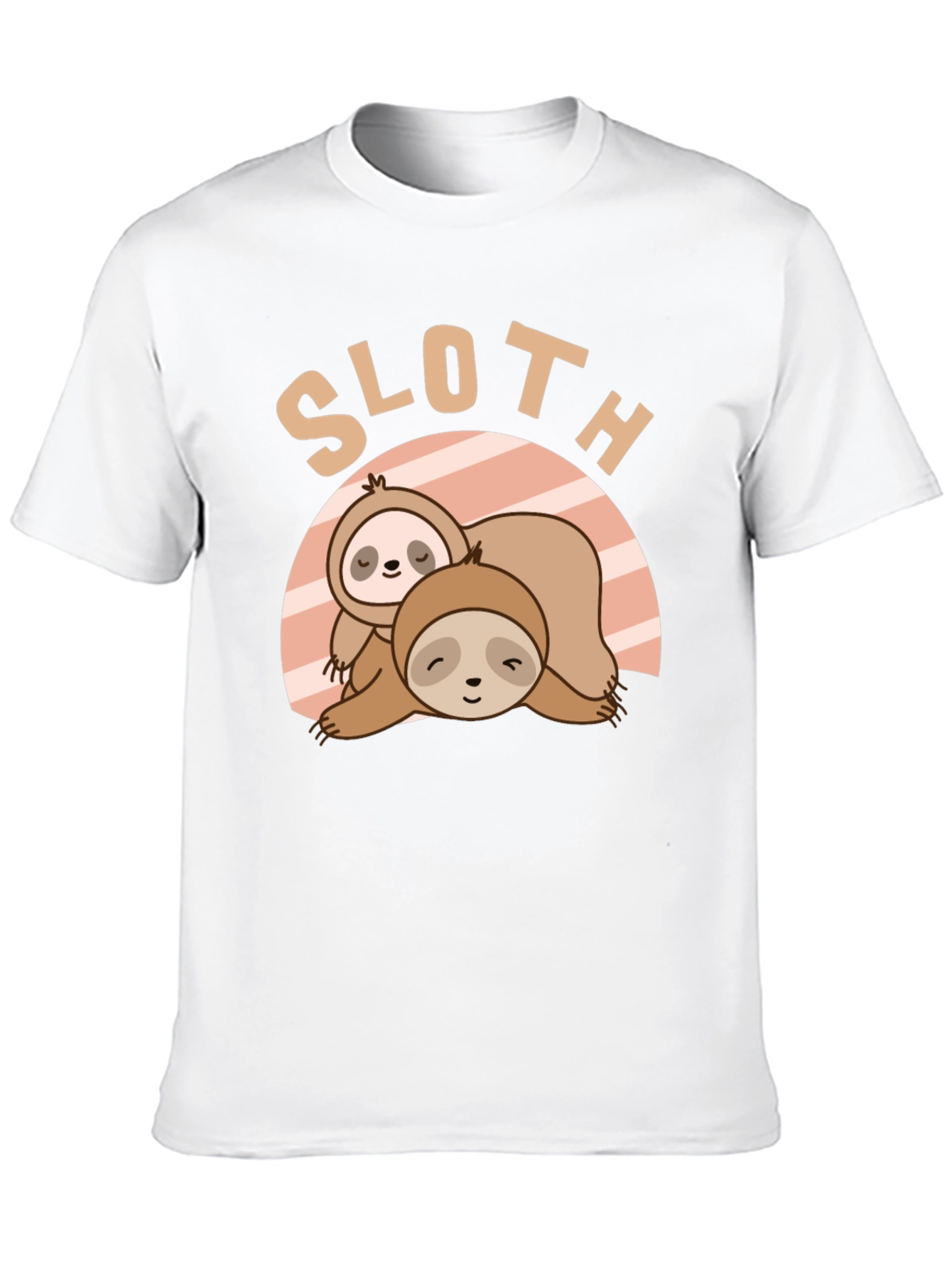 Cute Sloth Graphic T-Shirt - Relaxed Fit