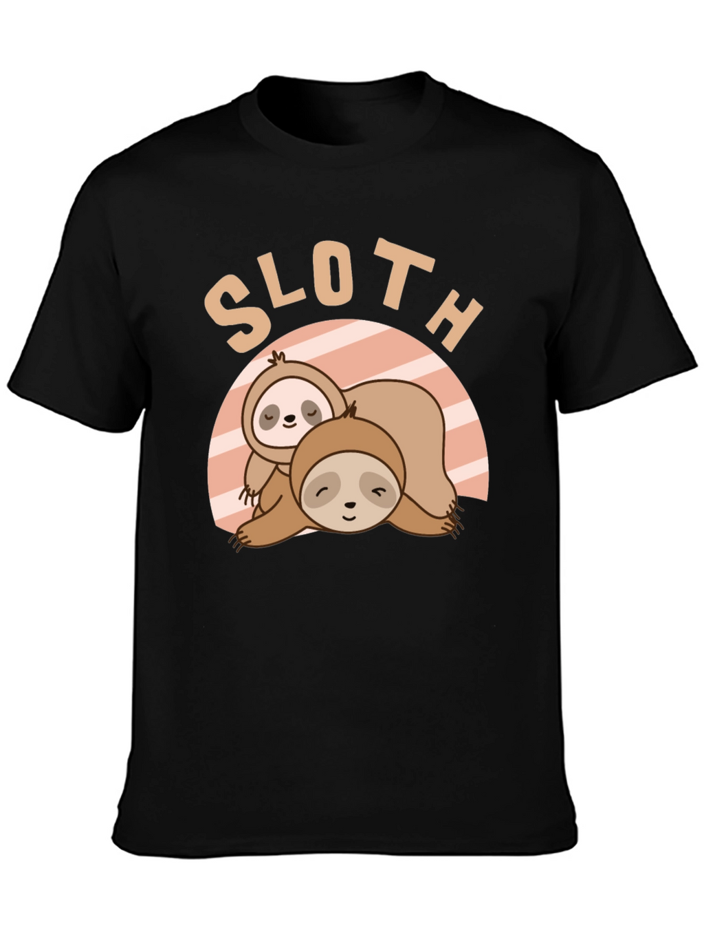 Cute Sloth Graphic T-Shirt - Relaxed Fit