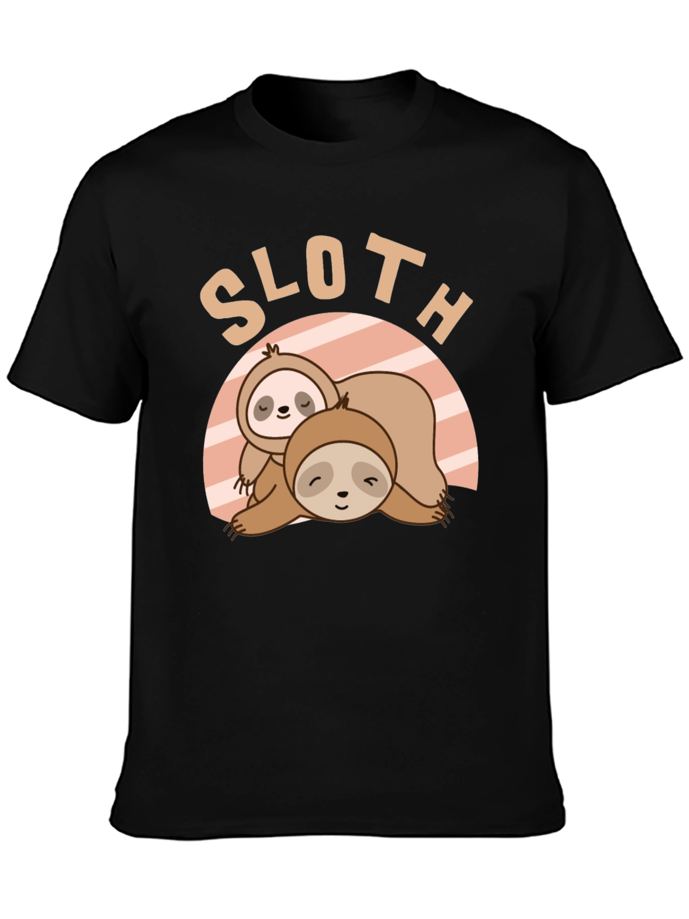 Cute Sloth Graphic T-Shirt - Relaxed Fit
