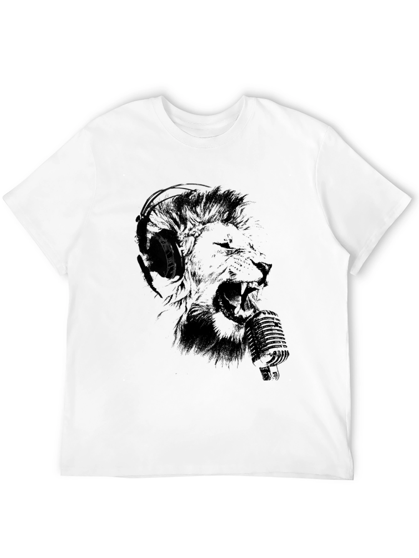 Lion DJ Graphic Tee - Mens Black T-Shirt