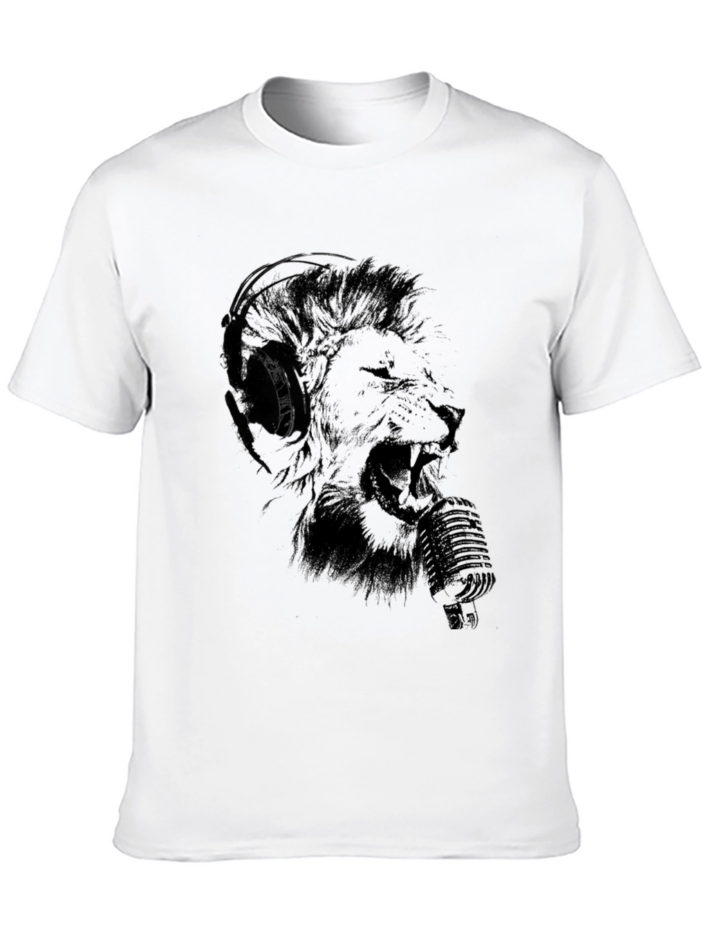 Lion DJ Graphic Tee - Mens Black T-Shirt