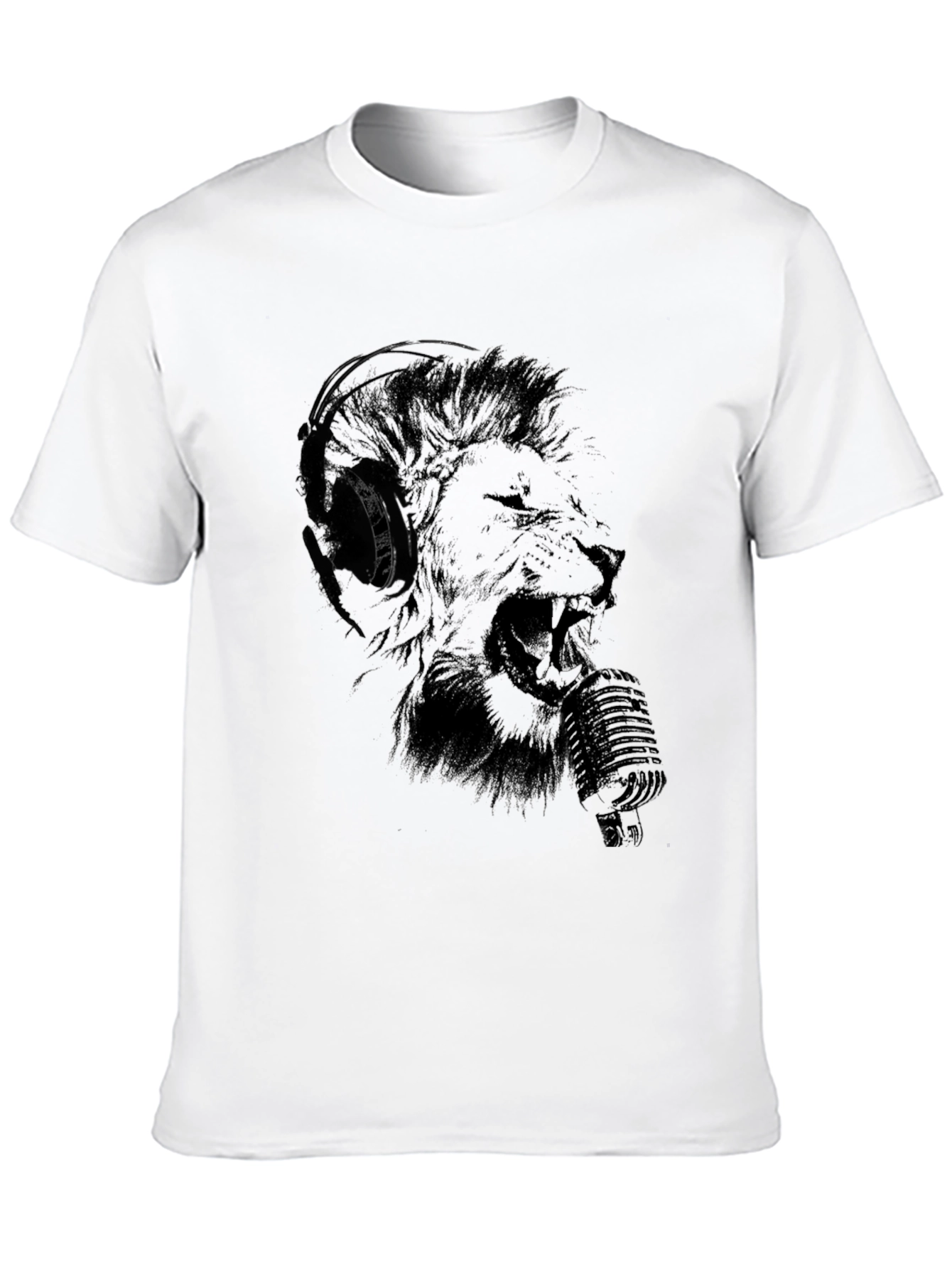Lion DJ Graphic Tee - Mens Black T-Shirt