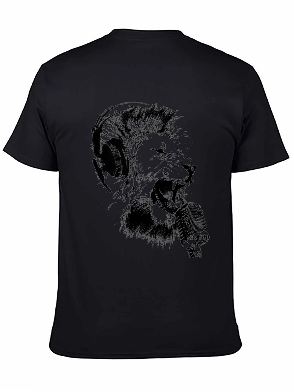 Lion DJ Graphic Tee - Mens Black T-Shirt