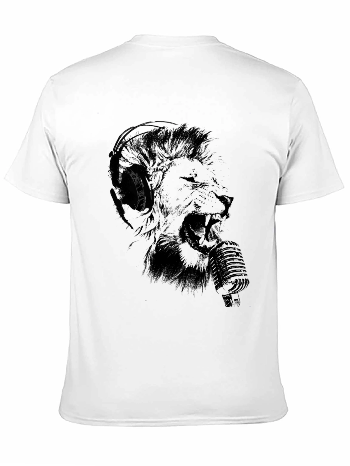 Lion DJ Graphic Tee - Mens Black T-Shirt