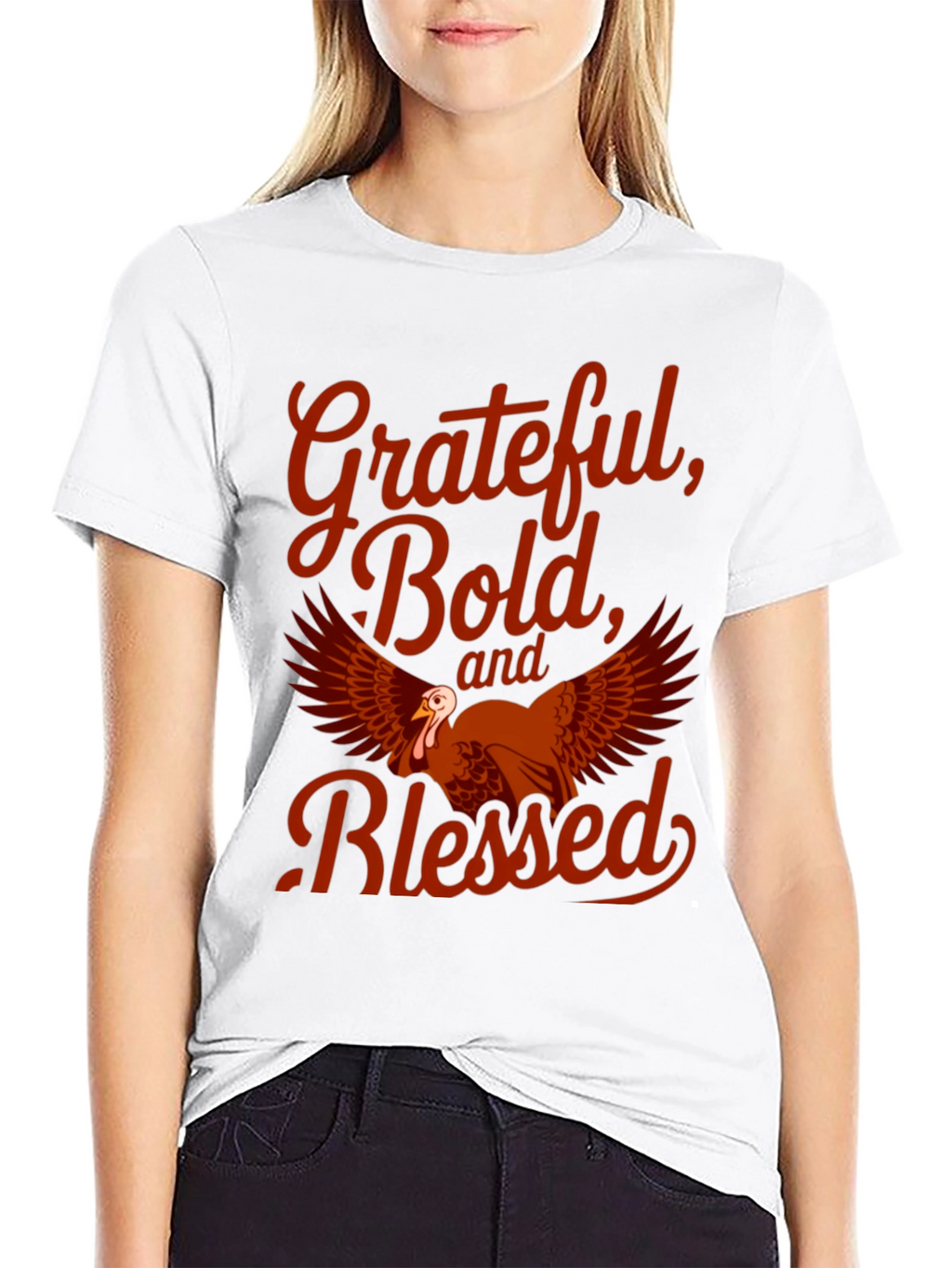 Grateful Bold Blessed Thanksgiving T-Shirt