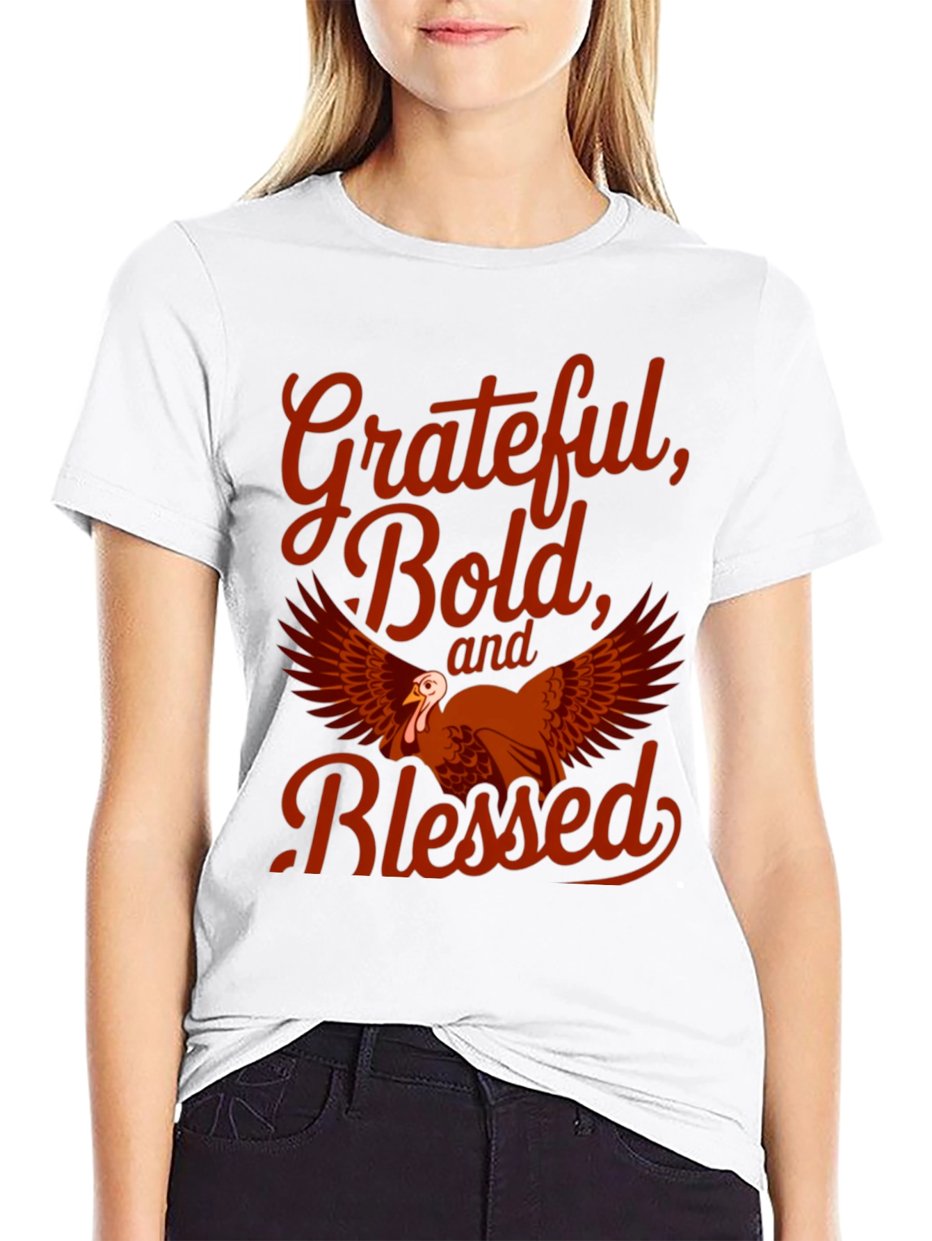 Grateful Bold Blessed Thanksgiving T-Shirt