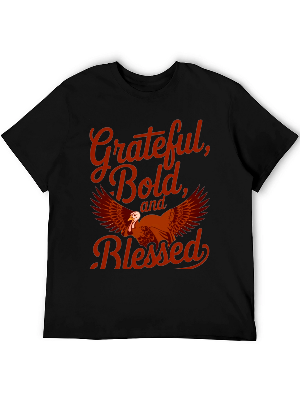Grateful Bold Blessed Thanksgiving T-Shirt