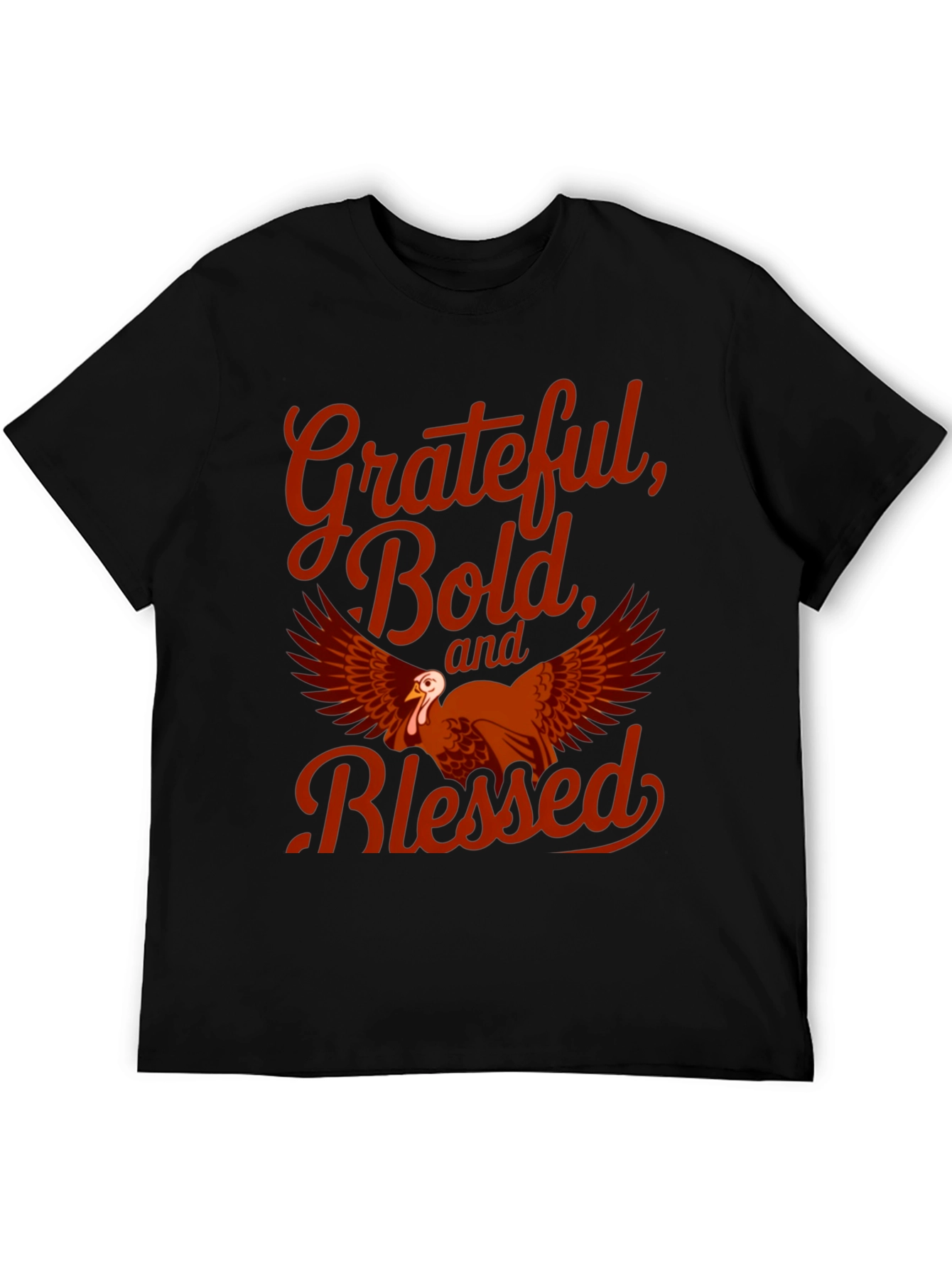 Grateful Bold Blessed Thanksgiving T-Shirt