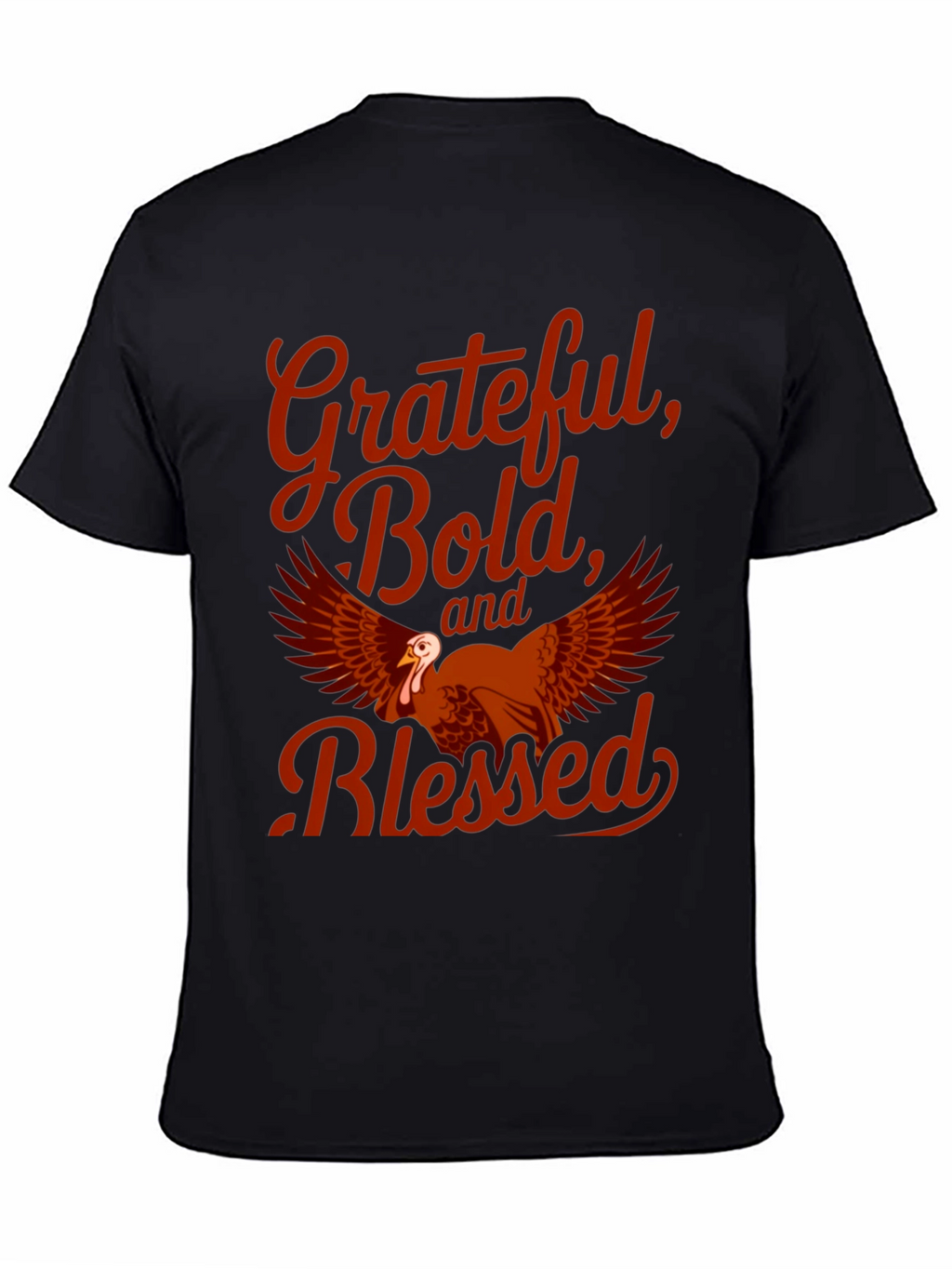 Grateful Bold Blessed Thanksgiving T-Shirt