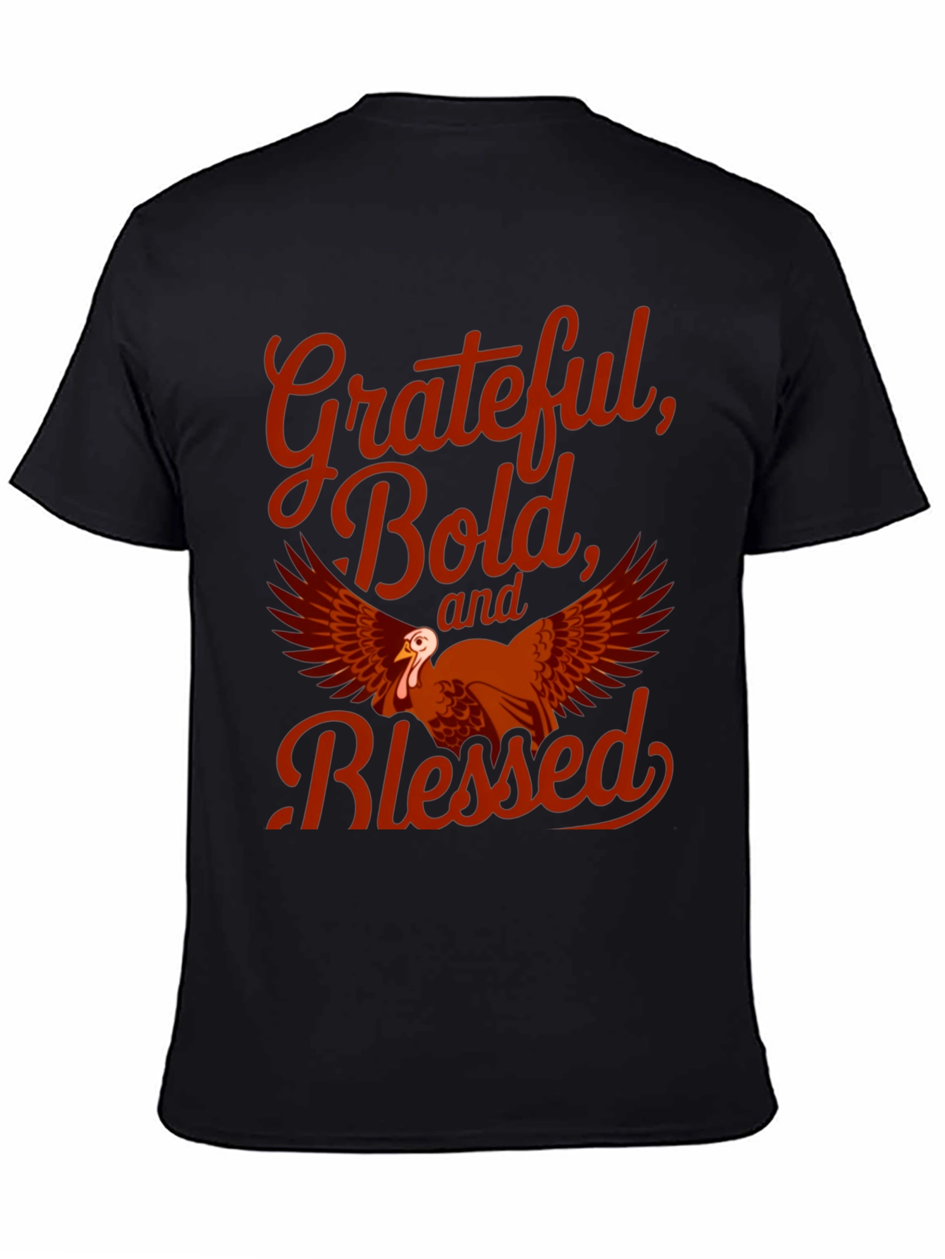 Grateful Bold Blessed Thanksgiving T-Shirt